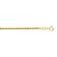 14 Karat Yellow Gold 2.0mm 18 Inch Light Weight Rope Chain