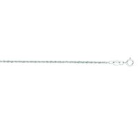 14 Karat White Gold 1.0mm 16 Inch Light Weight Rope Chain