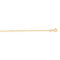 14 Karat Yellow Gold 1.2mm 20 Inch Diamond Cut Mariner Link Chain