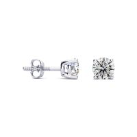 Platinum 2/3ct Diamond Stud Earrings, I/J Color, I1 Clarity