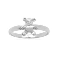 Sterling Silver Teddy Bear Ring

