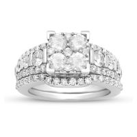 14 Karat White Gold 2.25 Carat Diamond Bridal Set - Only a Few Available!