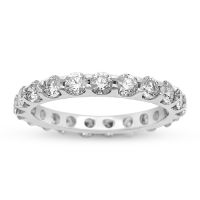 18K White Gold 2 Carat Diamond Eternity Band (H, VS)