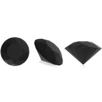 3 Carat Loose Black Diamond. OPEN INCLUSIONS ON THE SURFACE. EXTREMELY LOW PRICE. OPEN PITS ON THE TOP OF THE DIAMOND.
