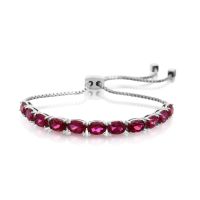 7 Carat Ruby Adjustable Bolo Slide Tennis Bracelet


