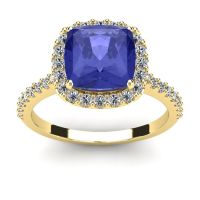 Stunning Tanzanite & Diamond Ring W/ beautiful Presentation Box
