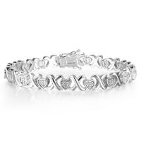 Diamond XO Heart Bracelet