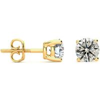 LIMITED SUPPLY! 1 ½ Carat Diamond Stud Earrings in 14 Karat Yellow Gold