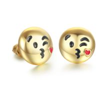 Blow A Kiss Emoji Earrings