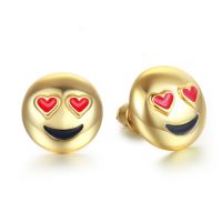 Smiling Face Eye Love You Emoji Earrings
