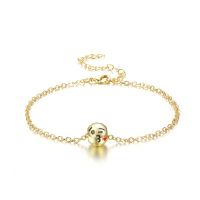 Blow A Kiss Emoji Anklet, 9 Inches

