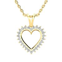 1/2ct Diamond Heart Pendant in Yellow Gold
