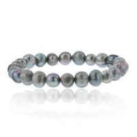Gray Freshwater Pearl Elastic Bracelet