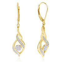 1/5 Carat Diamond Designer Drop Earrings