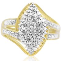 1/4 Carat Diamond Cluster Ring, Size 7 Only
