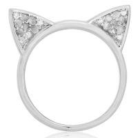 1/5 Carat Diamond Cat Ears Ring