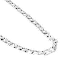 Men's 7MM Curb Chain Necklace, 20 Inches