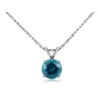 1/8ct Blue Diamond Pendant in 14k White Gold
