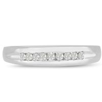 1/8ct Heavy Diamond Wedding Band in 14k White Gold
