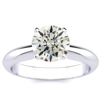 1.50ct Round Diamond Engagement Ring in 14k White Gold J/K Color SI1/SI2 Clarity