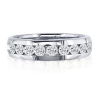 1ct Diamond Heavy Men's Band in 14k White Gold

