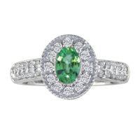 Emerald and diamond Ring