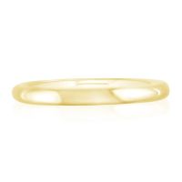 14 Karat Yellow Gold 3mm Half Round Wedding Band, Size 6.5