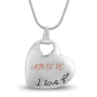 'I Love You' Heart Necklace With Letter Engraved
