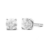 1/2ct Round Diamond Stud Earrings in 14k White Gold Not very fine diamonds - Great value for the money!