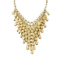 Gold Teardrop Bib Necklace