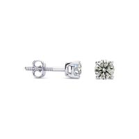 1/3 Carat Diamond Stud Earrings in 14 Karat White Gold