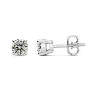 1/2 Carat Diamond Stud Earrings in 14 Karat white Gold