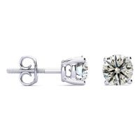 Do Not Miss Out.  Crazy Low Price on 1.10 Carat Genuine Natural Diamond Stud Earrings in Solid 14k White Gold.  Get More Than 1 Carat At About The Same Price!
