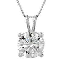 2 Carat Round Brilliant Moissanite in 14 karat white gold