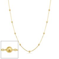 3mm Ball Chain Necklace, 20 Inches, Yellow Gold