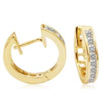 1/4ct Diamond Earrings in 10k Yellow Gold