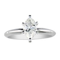 1/3ct Marquise Diamond Solitaire Ring in 14k White Gold