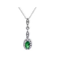 emerald pendant & chain