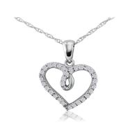 1/5ct Diamond Heart Pendant Crafted in Sterling Silver