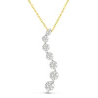 1/2ct Journey Diamond Pendant in 14k Yellow Gold