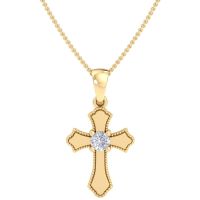 I like that it's a gold cross with a diamond accent