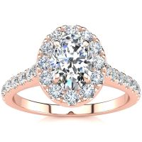 Beautiful Halo Engagement Diamond Ring