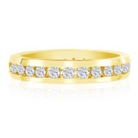 2ct Channel set round diamond eternity ring