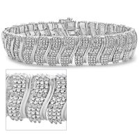 2 CT. Diamond Bracelet in Platinum Overlay