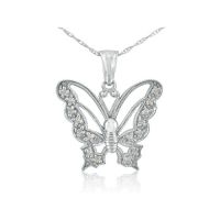 1/8ct Butterfly Pendant