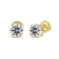 2 carat lab grown diamond stud earrings 