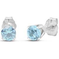 1/2ct Aquamarine Stud Earrings in 14k White Gold
