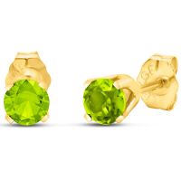 .50ct Peridot Stud Earrings in 14k Yellow Gold