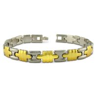 Two Tone Stainless Steel Men's Bracelet