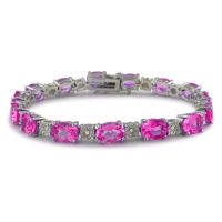 Pink Sapphire and Diamond Bracelet